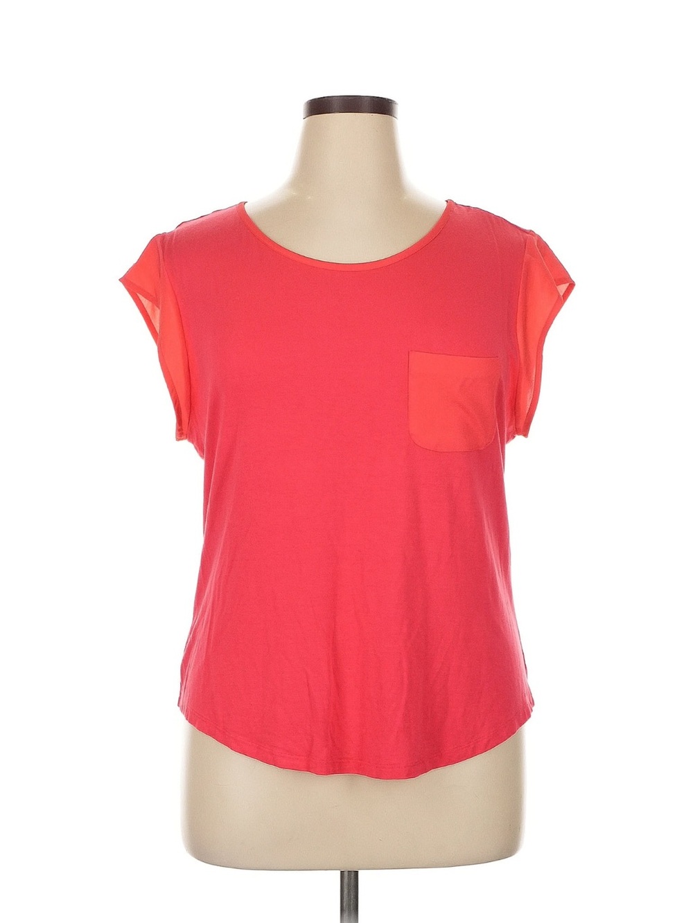 Calvin Klein Coral Short Sleeve Pocket Tee